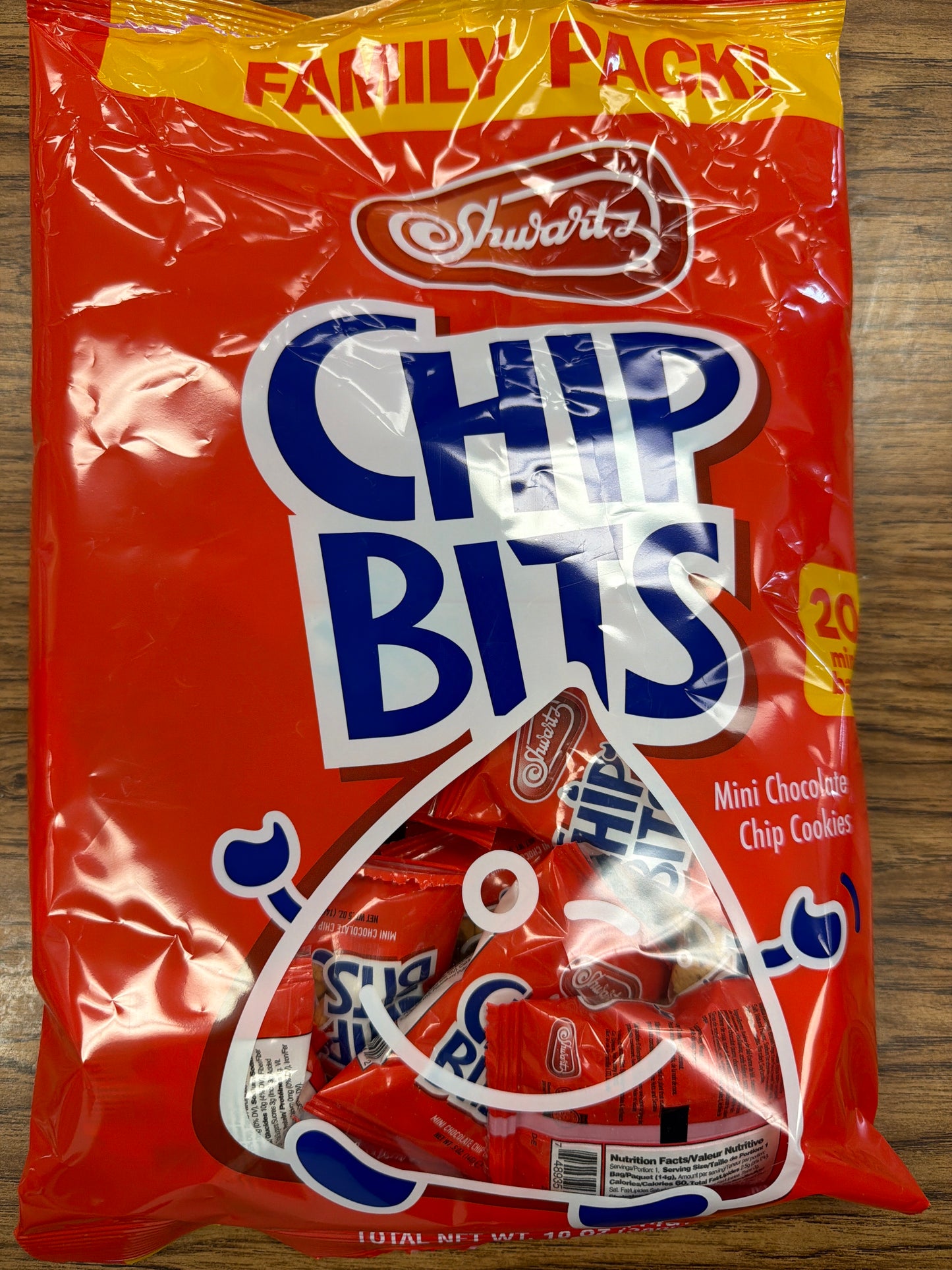 Shwartz. Chip bits 20 mini bags family pack