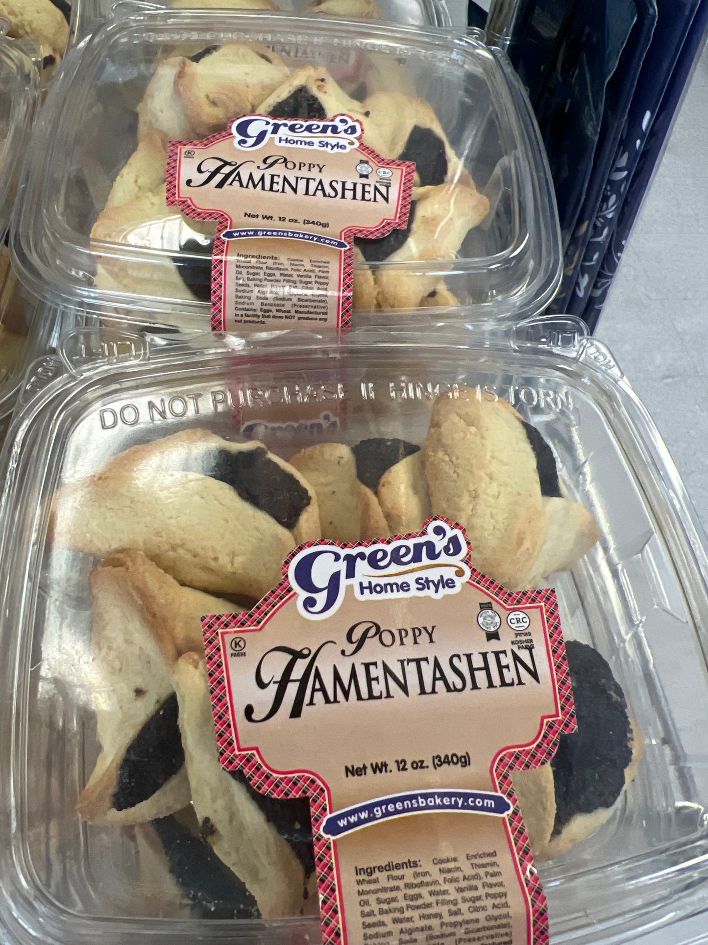 Greens home style poppy hamentashen