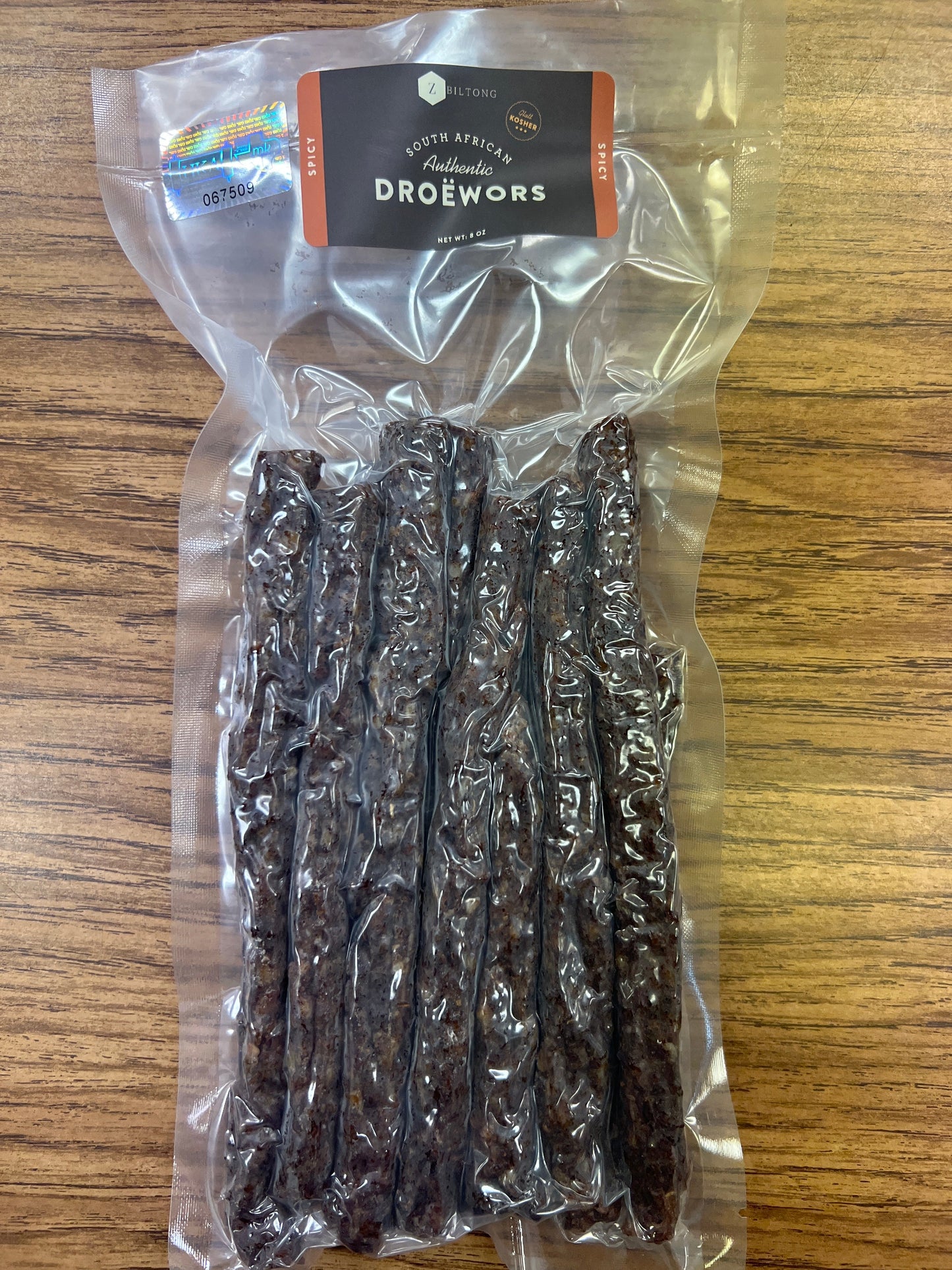 Z biltong South African authentic droewors 8oz spicy