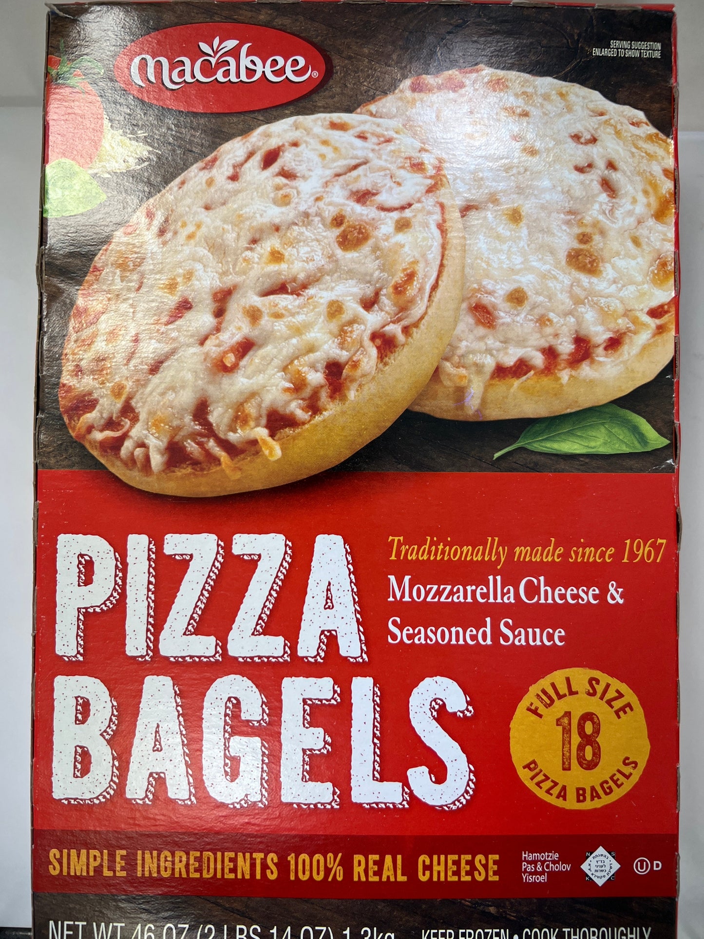 Macabee pizza bagels 18 pack
