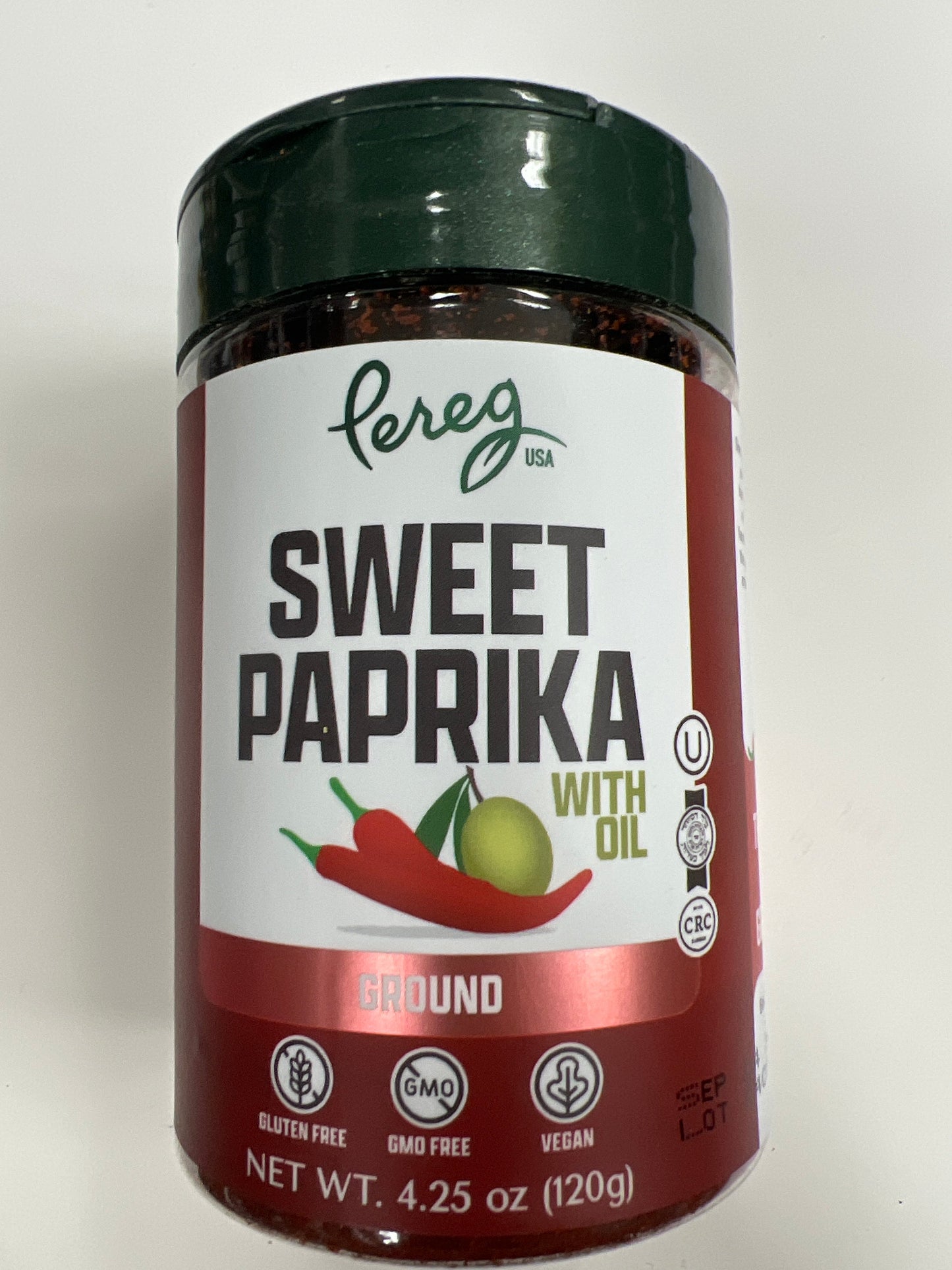 Pereg sweet paprika with oil. Ground