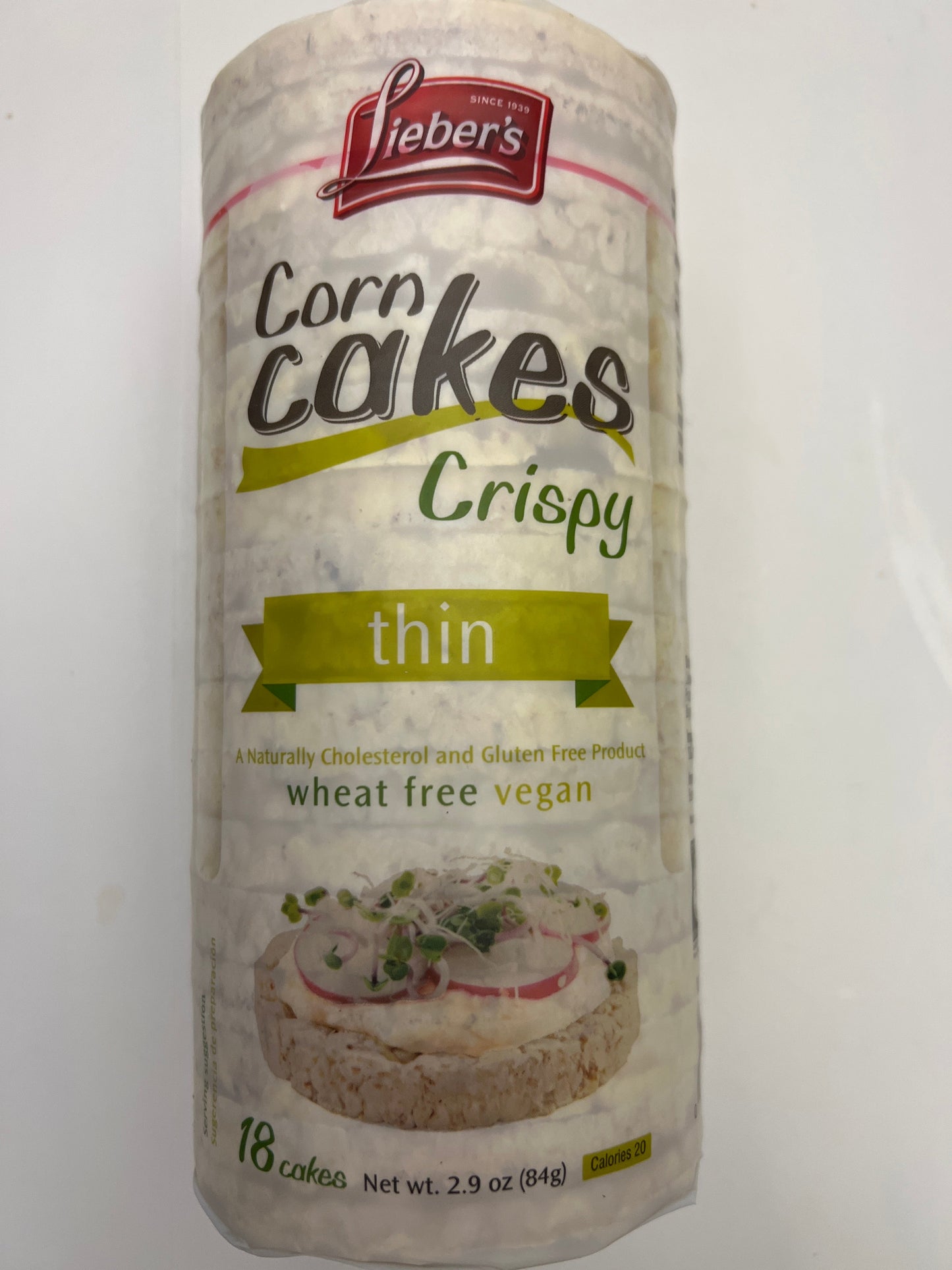 Liebers corn cakes thin crispy