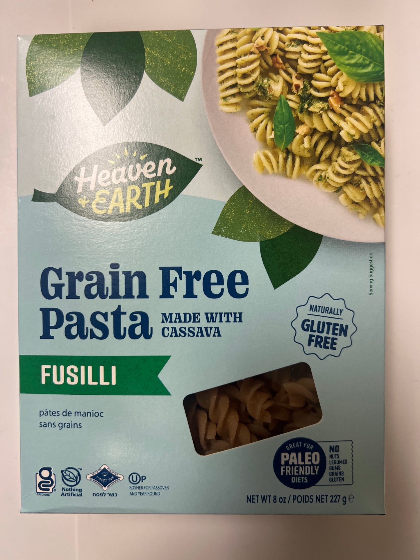 Heave and earth grain free fusilli pasta gluten free