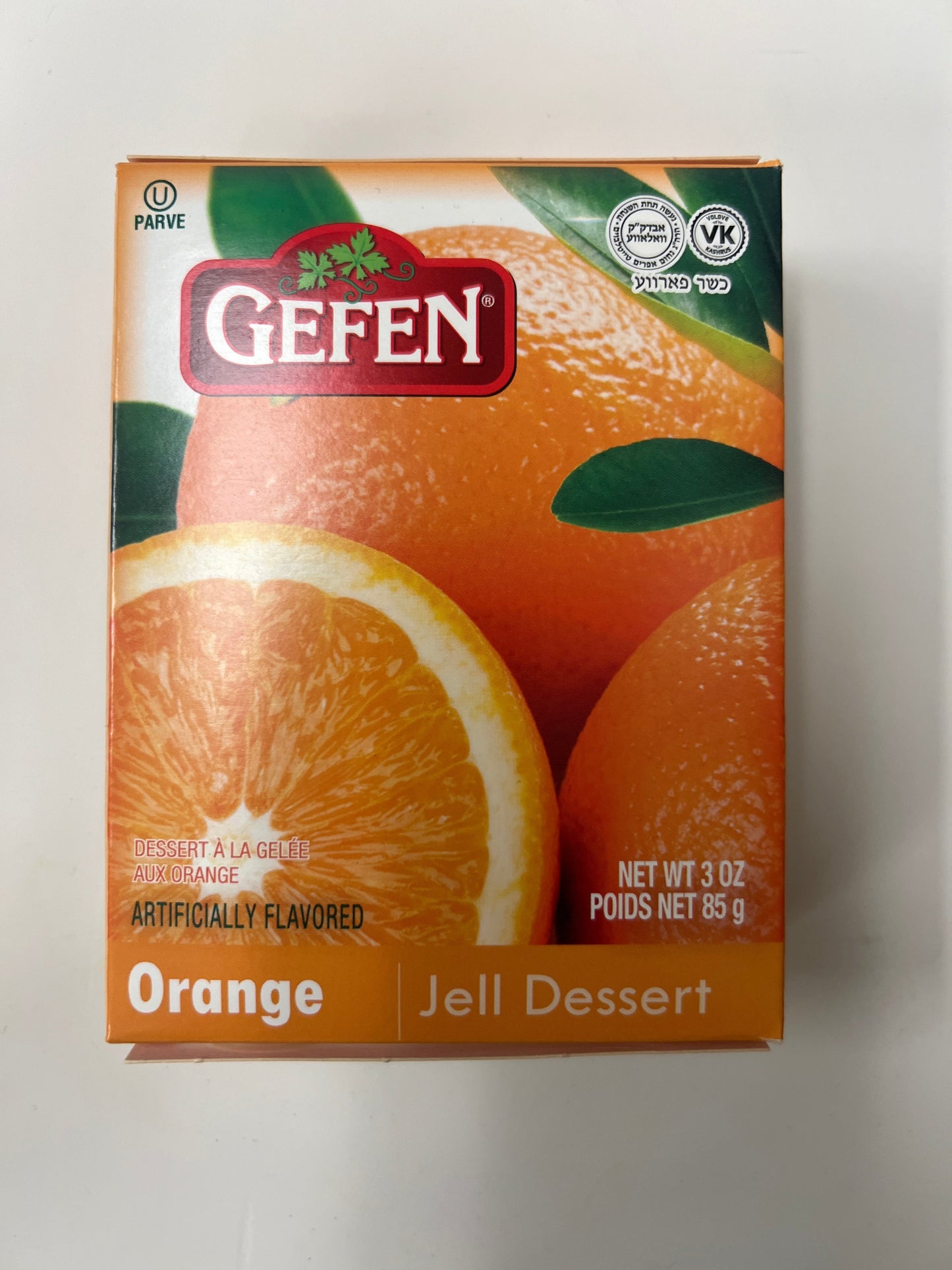 Gefen orange jello dessert