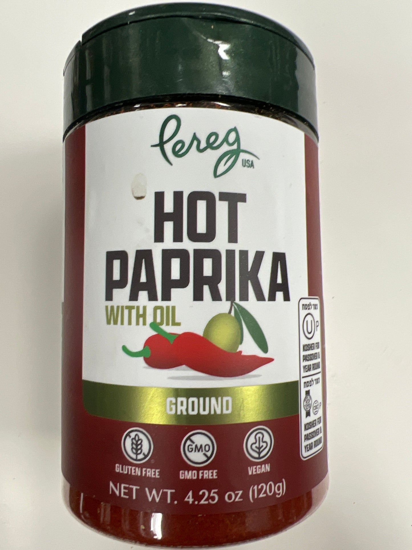 Pereg hot paprika with oil. Ground