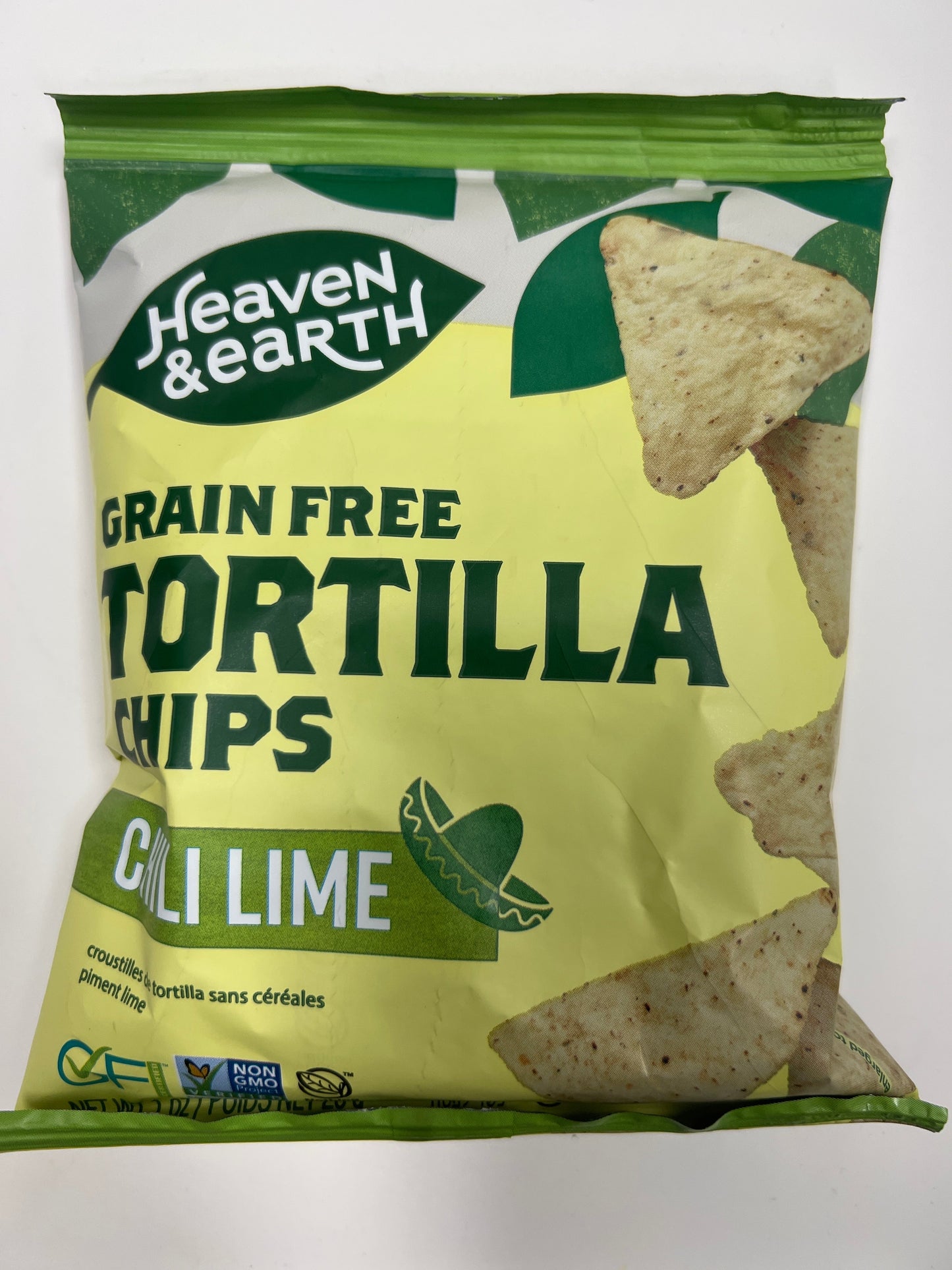 Heaven and earth grain free tortilla chips chili lime 1oz gluten free