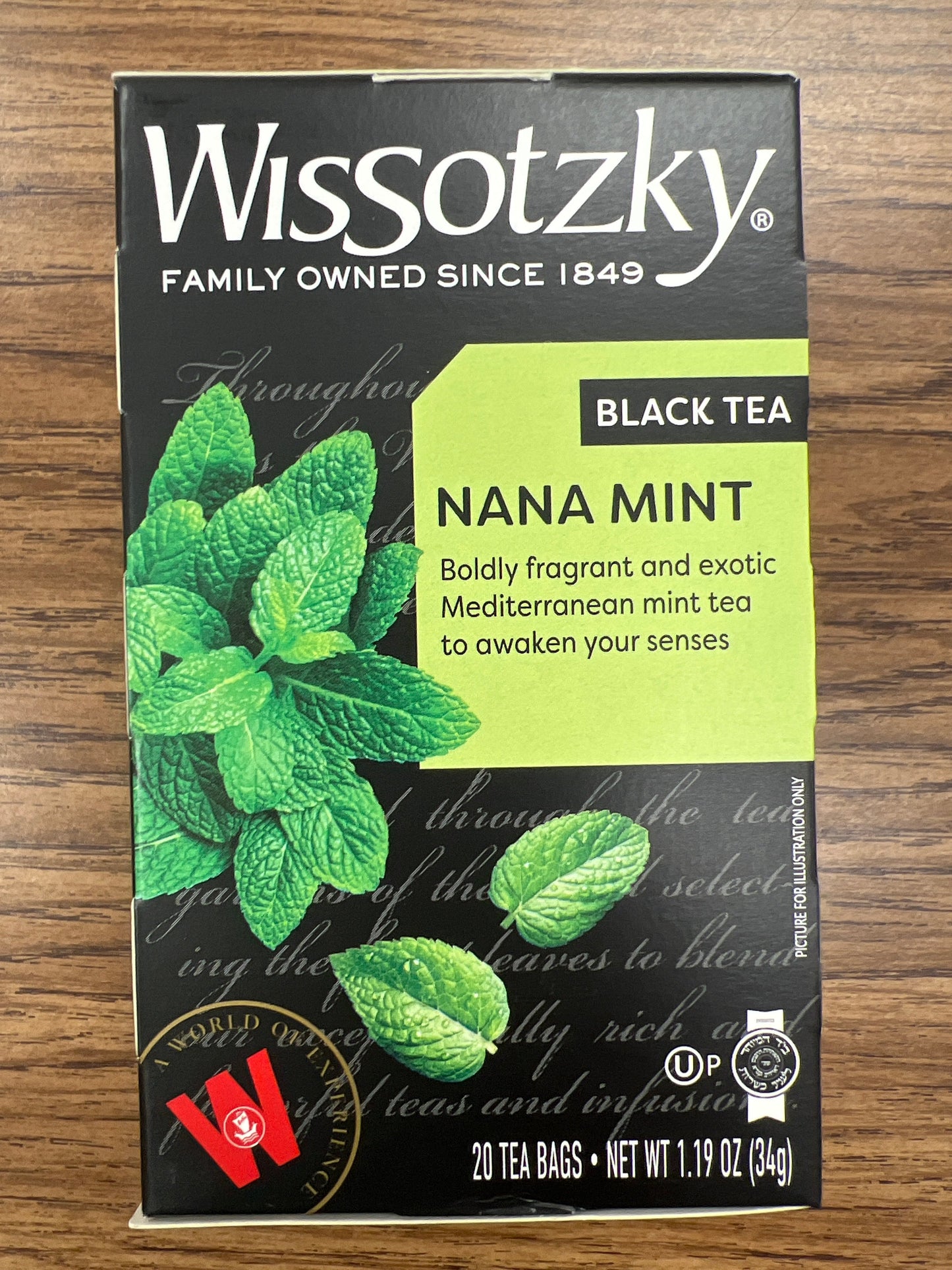 Wissotzky black tea nana mint