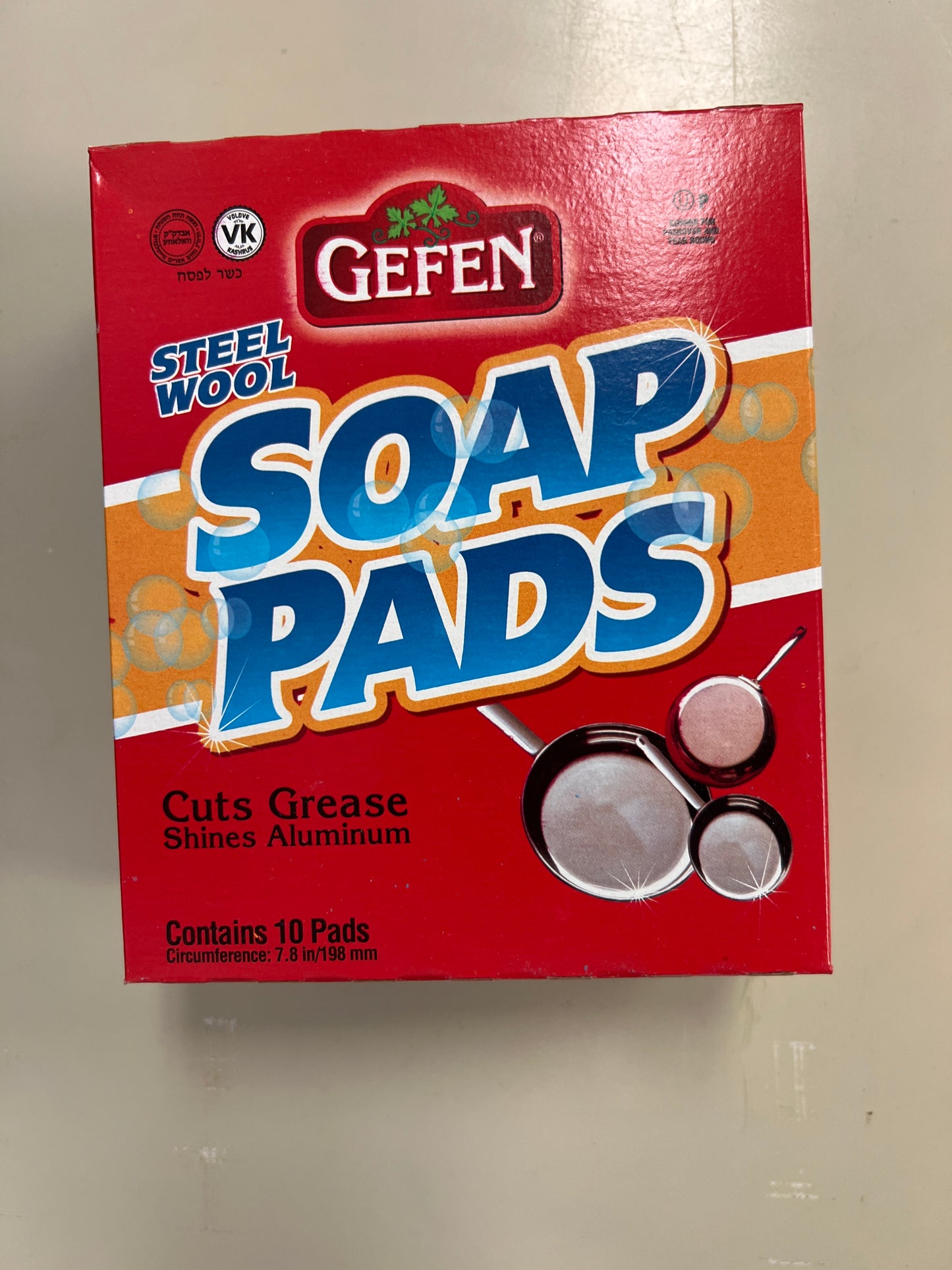 Gefen steel wool soap pads