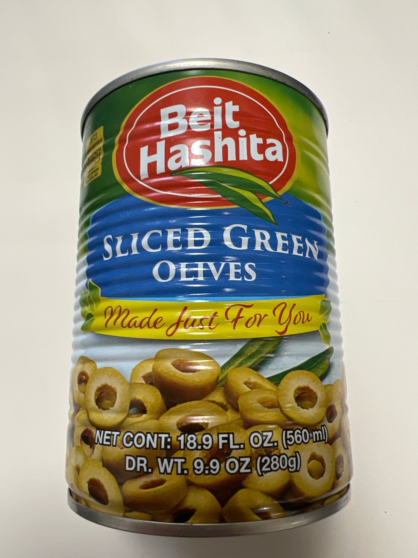 Beit hashita sliced green olives זתים חתוך