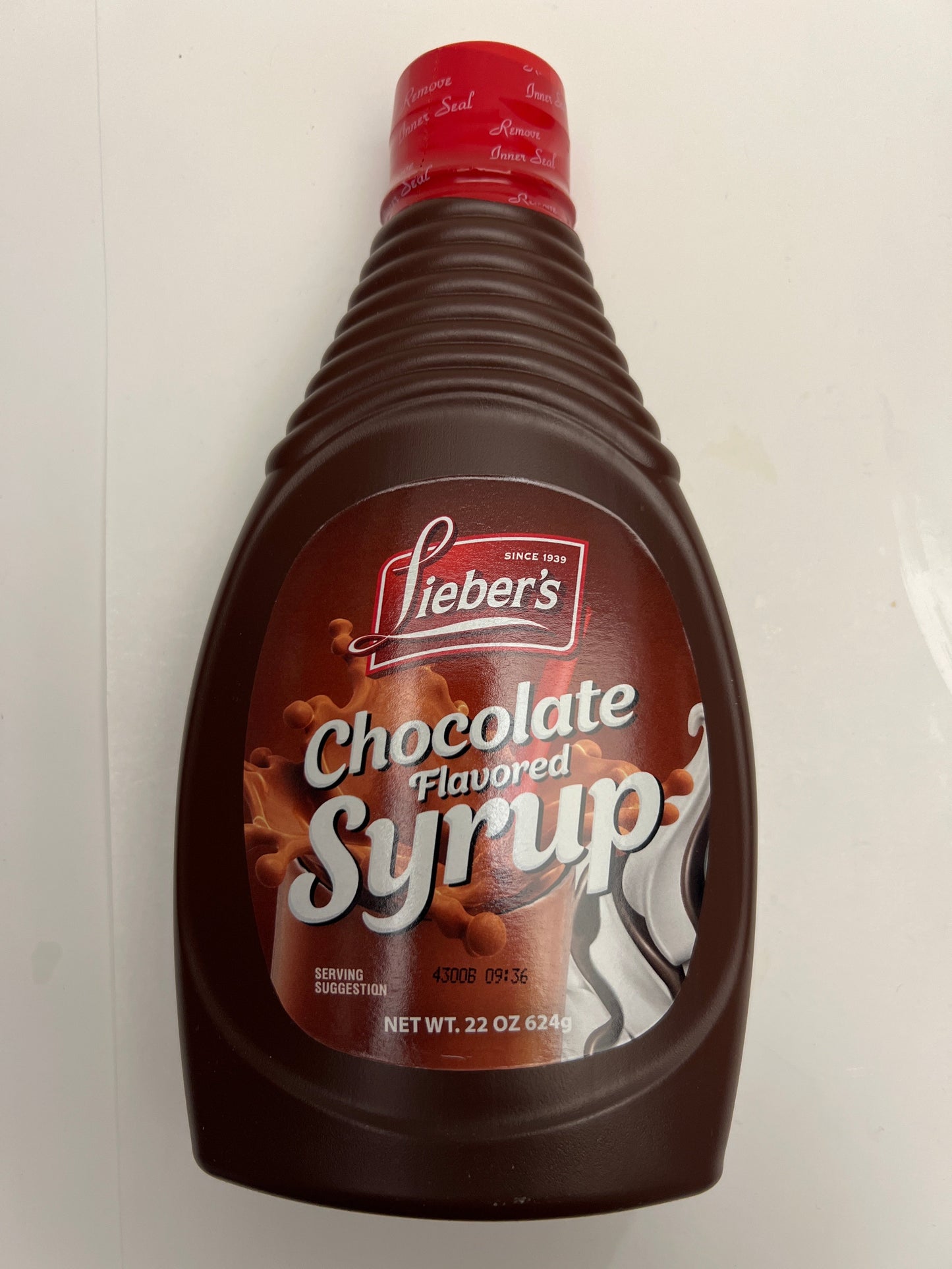 Liebers chocolate flavored syrup