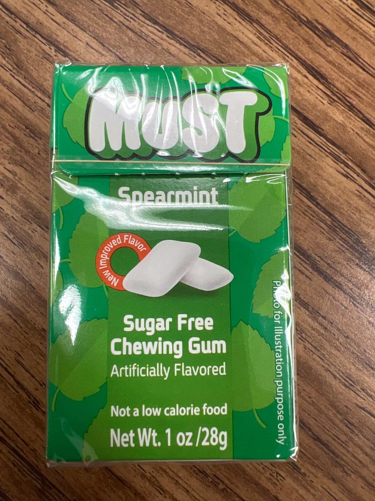 Elite must gum box. Spearmint. Sugar free