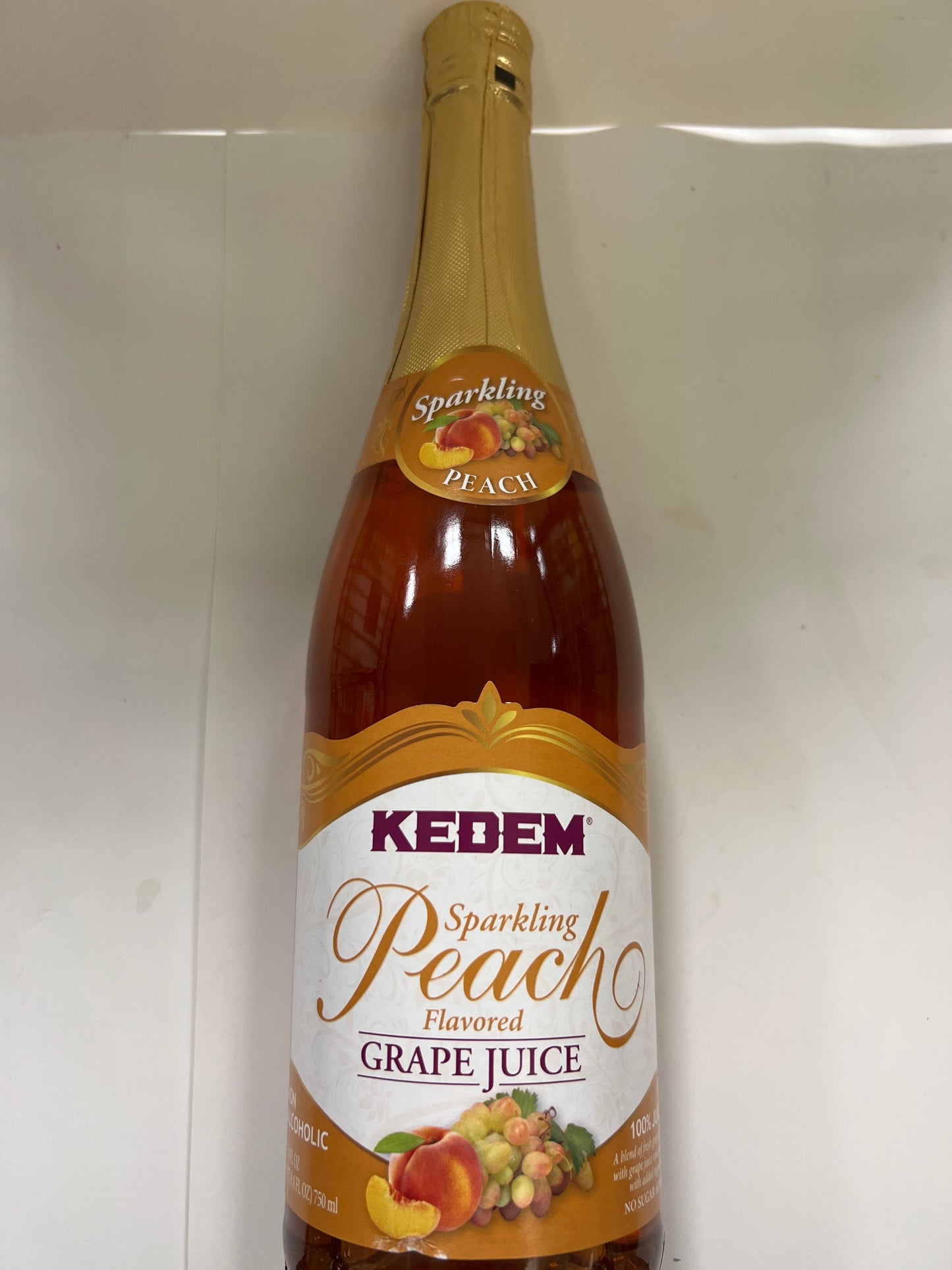 Kedem sparkling peach grape juice 25.4oz