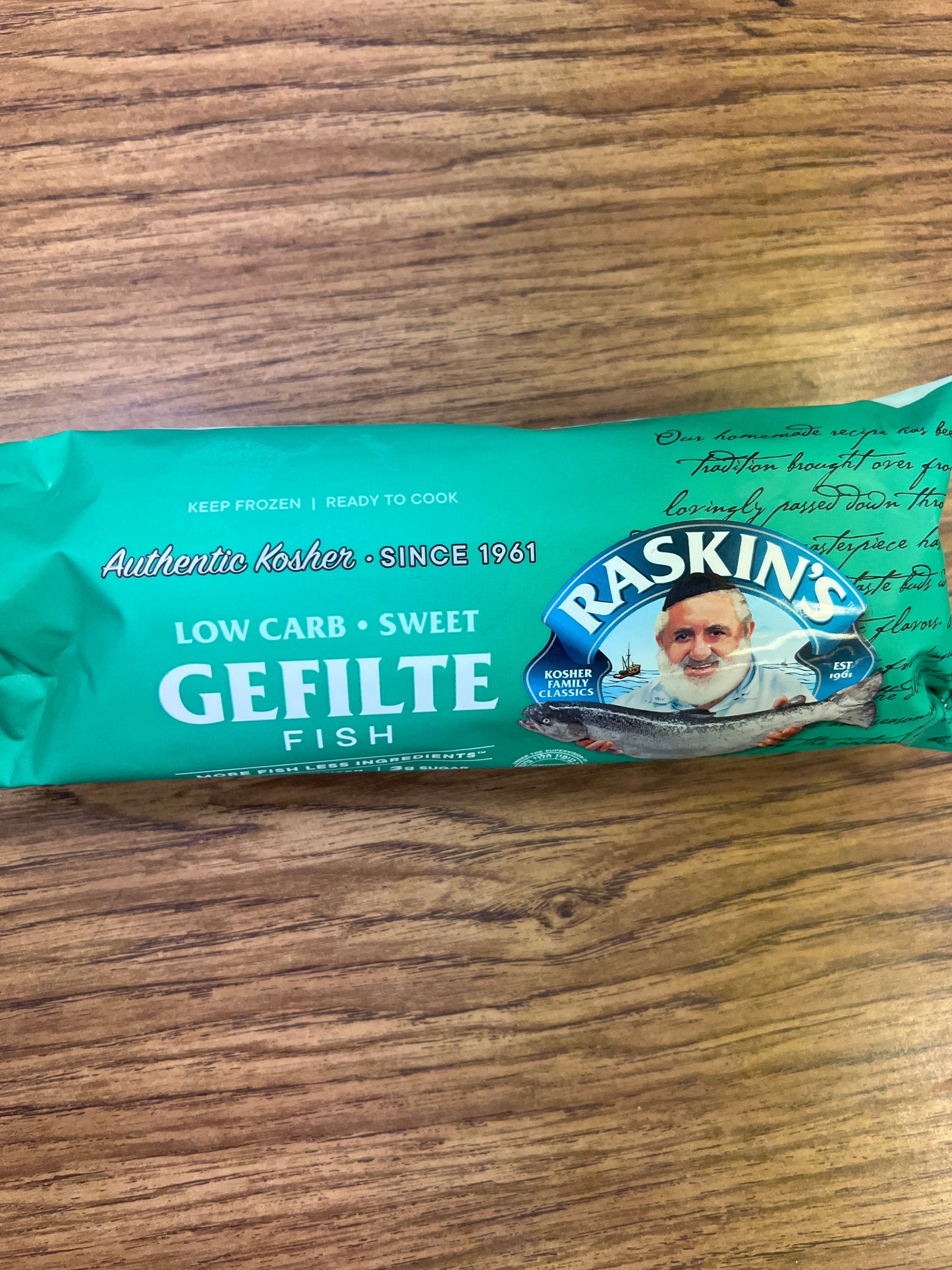 Raskins sweet no pepper no oil gefilte fish KFP