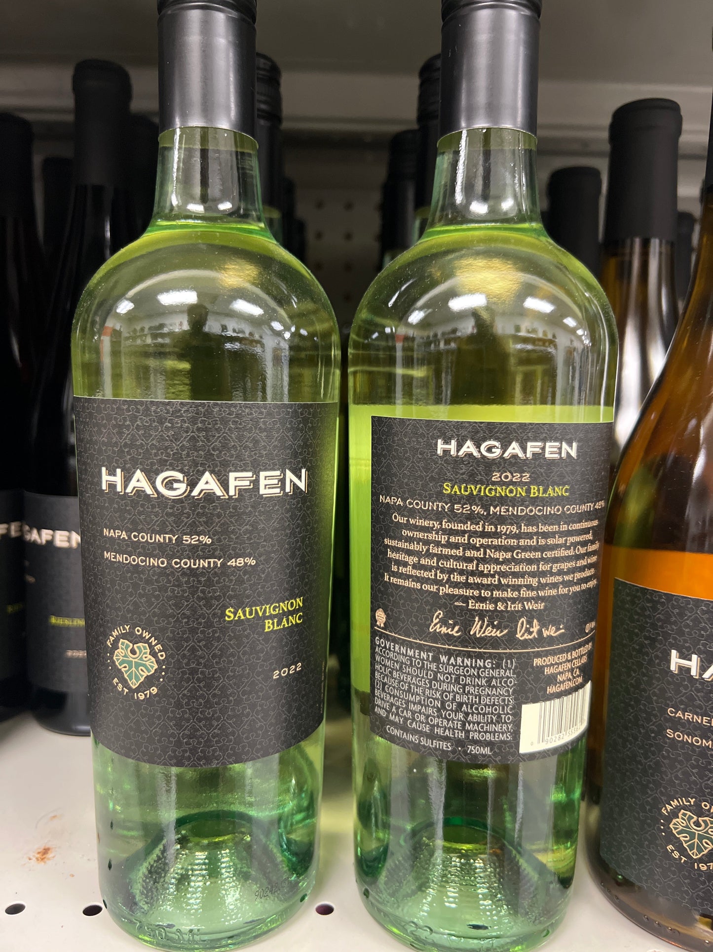Hagafen Sauvignon Blanc Napa & Mendocino Counties 2022 Mevushal