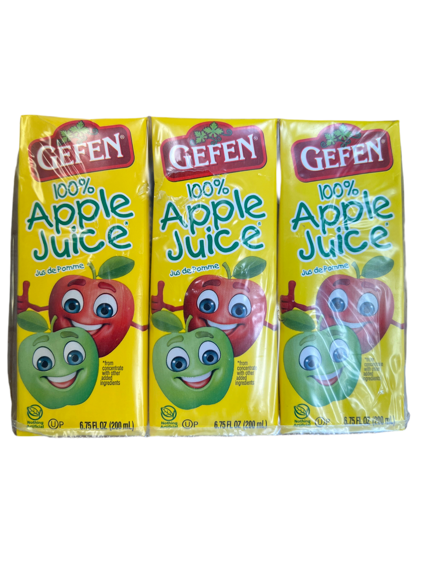 Gefen 100% apple juice box drink 3pk