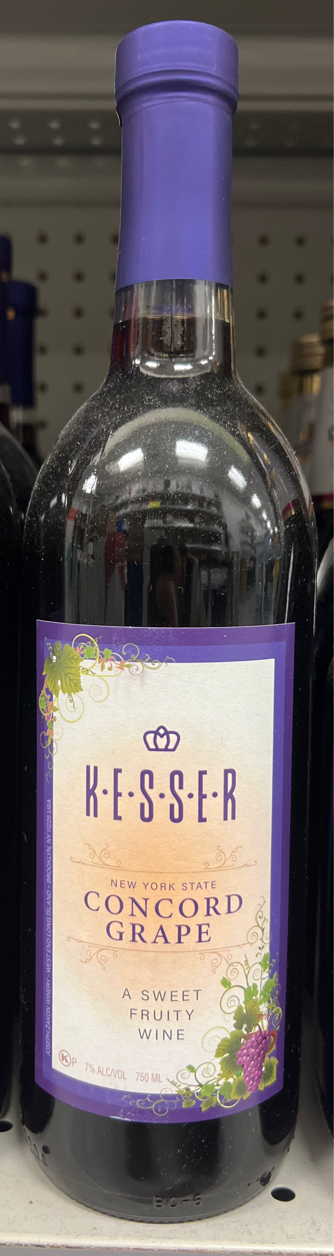 Kesser Concord Grape Wine New York