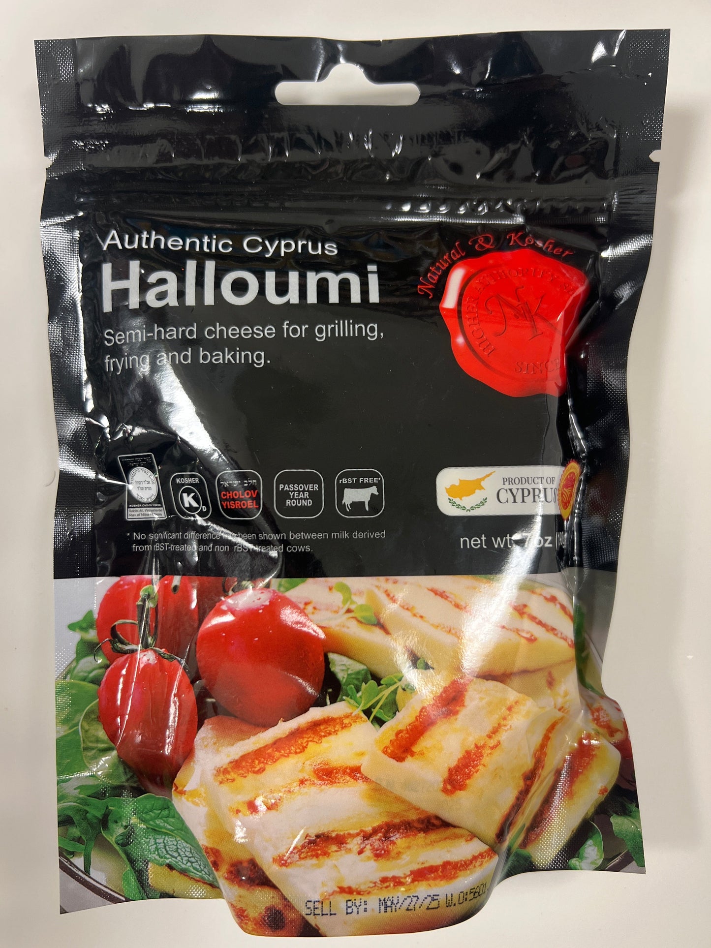 Natural kosher authentic Cyprus halloumi cheese