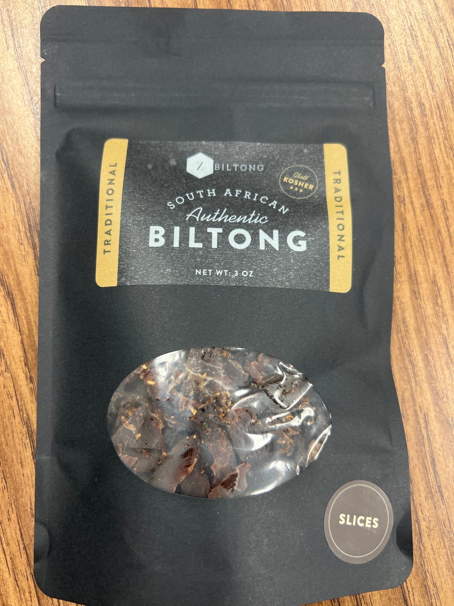 ZBiltong South African authentic biltong 3oz traditional slices