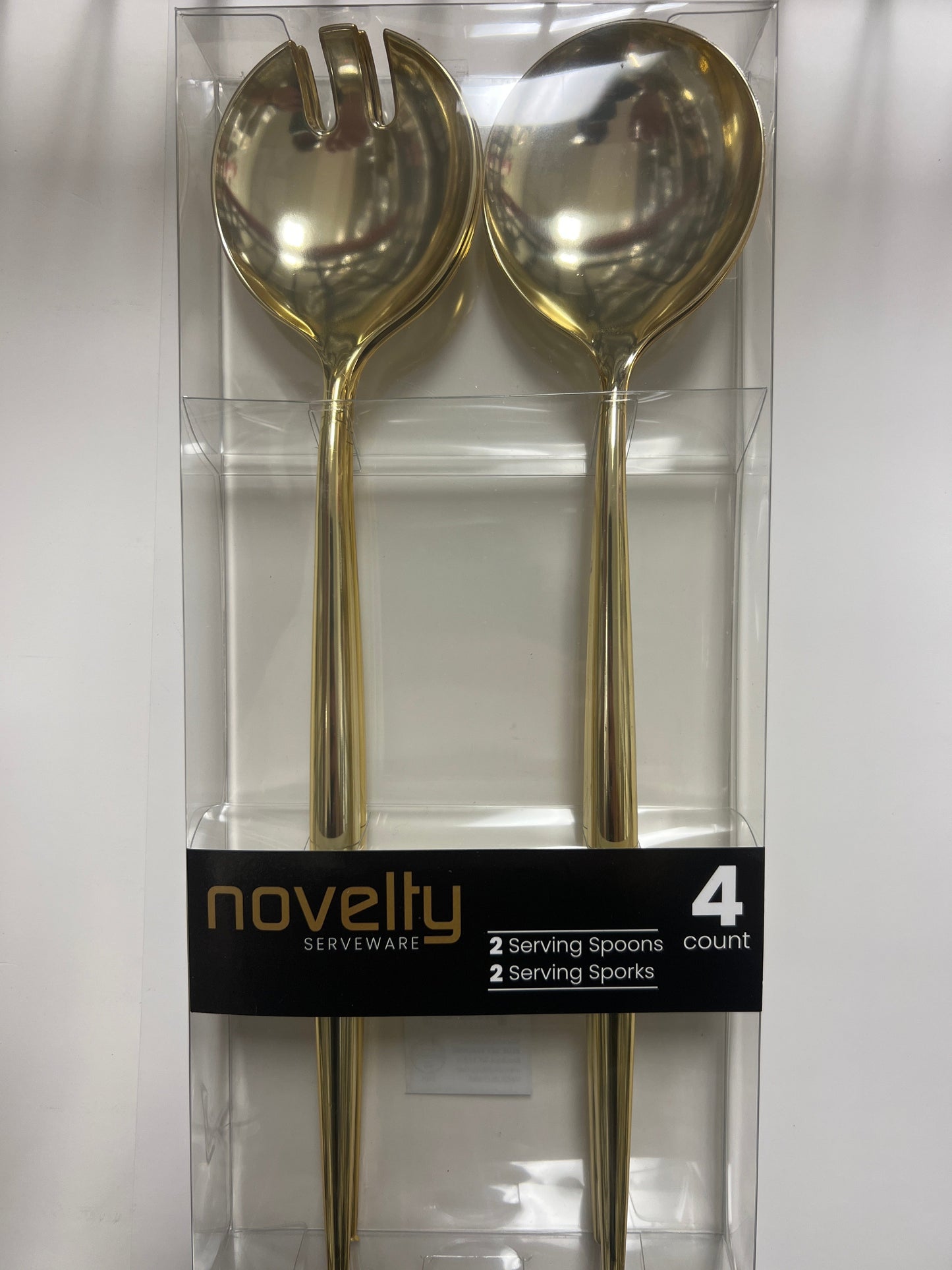 Blue sky #3216 novelty flatware 4ct serving set utensils gold