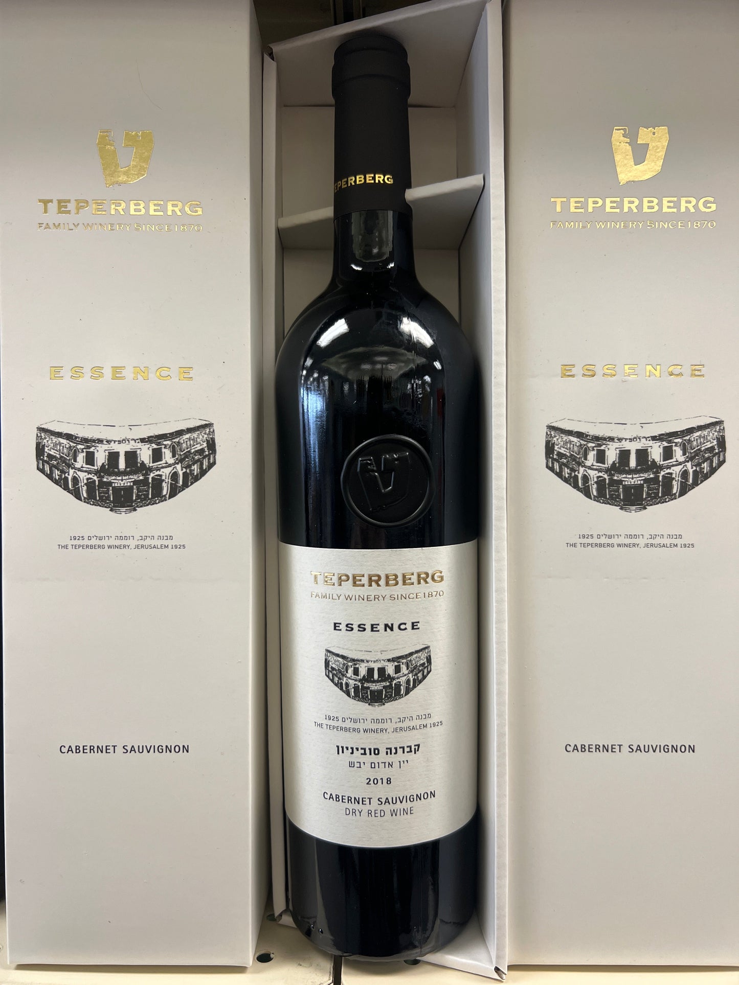 Teperberg essence Cabernet Sauvignon dry red wine. Not Mevushal