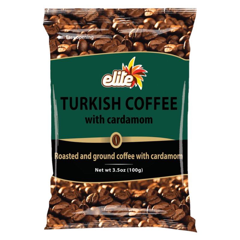 Elite coffee Turkish coffee with cardamom קפה שחור אם קרדמון