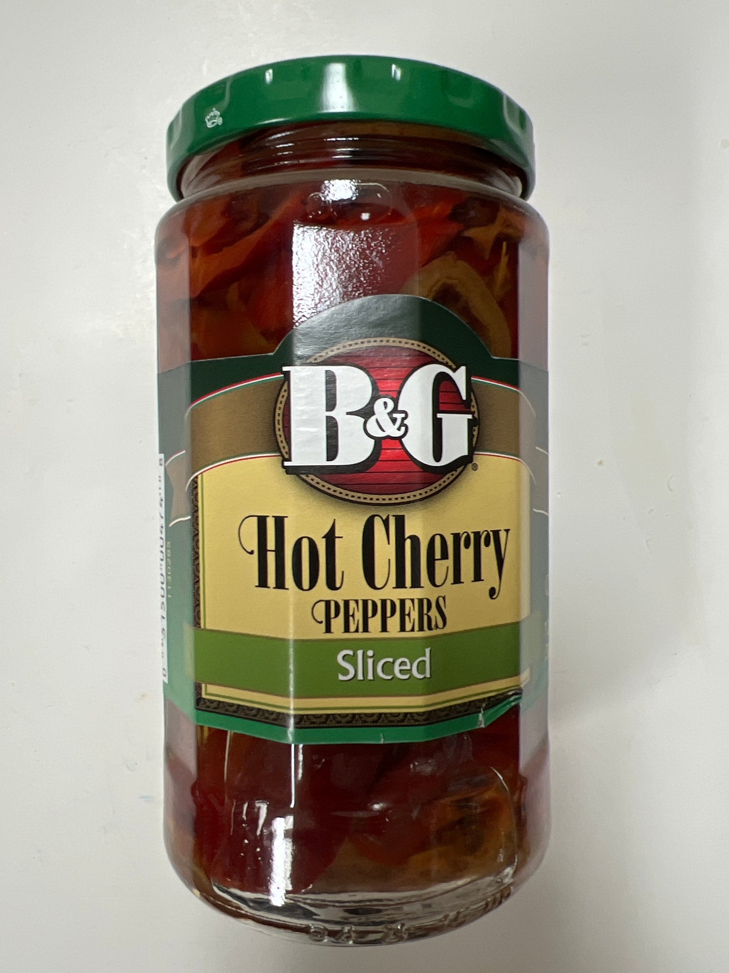 B and G hot cherry peppers sliced