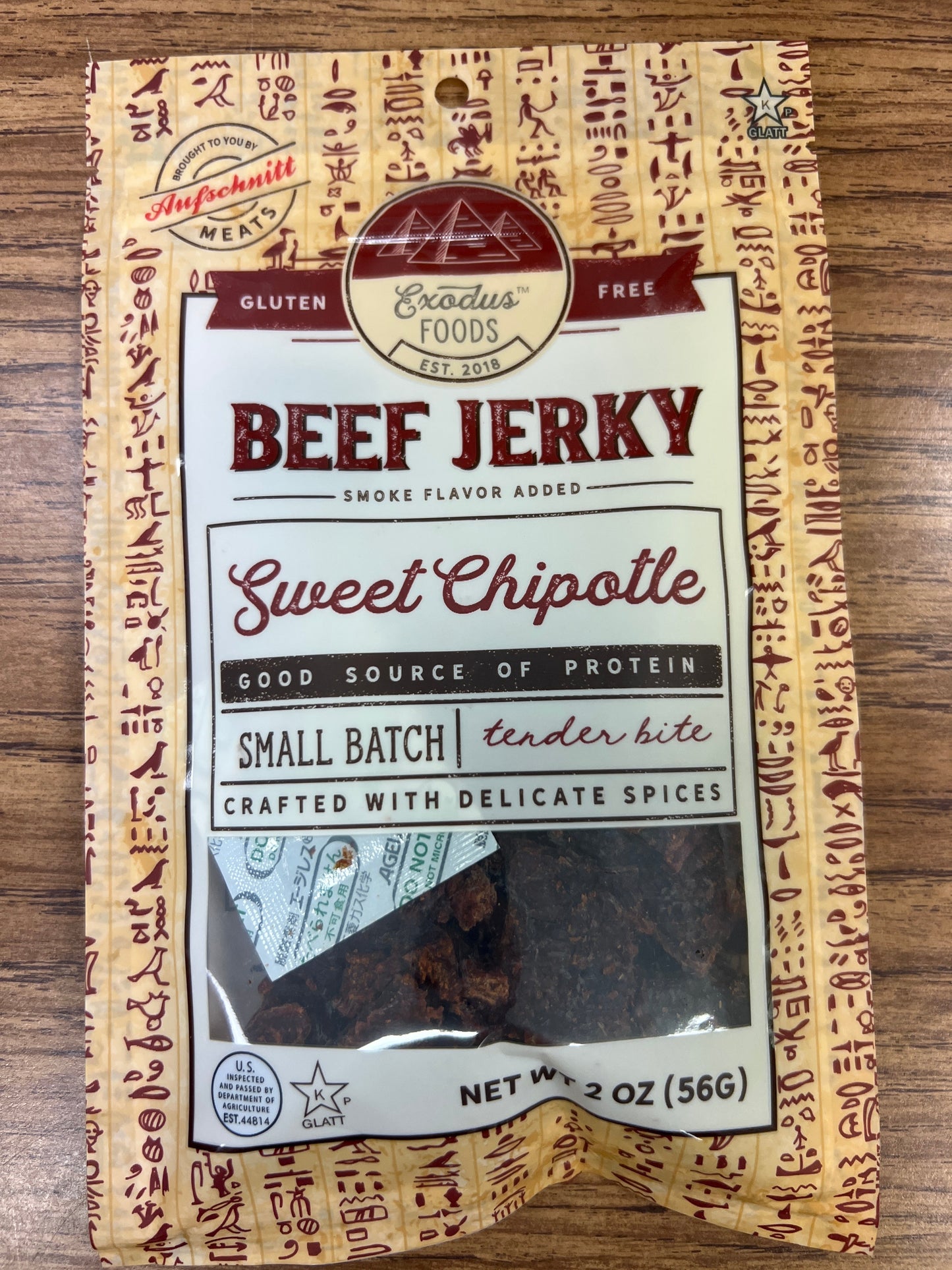 KFP aufschnitt. Exudes. Beef jerky sweet chipotle. Gluten free