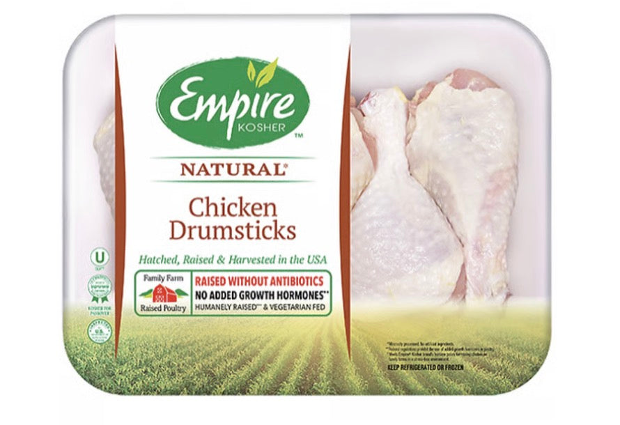 Empire drumsticks. Chicken legs. $4.69/lb. Price adjusted at checkout. Approx 2.75lbs