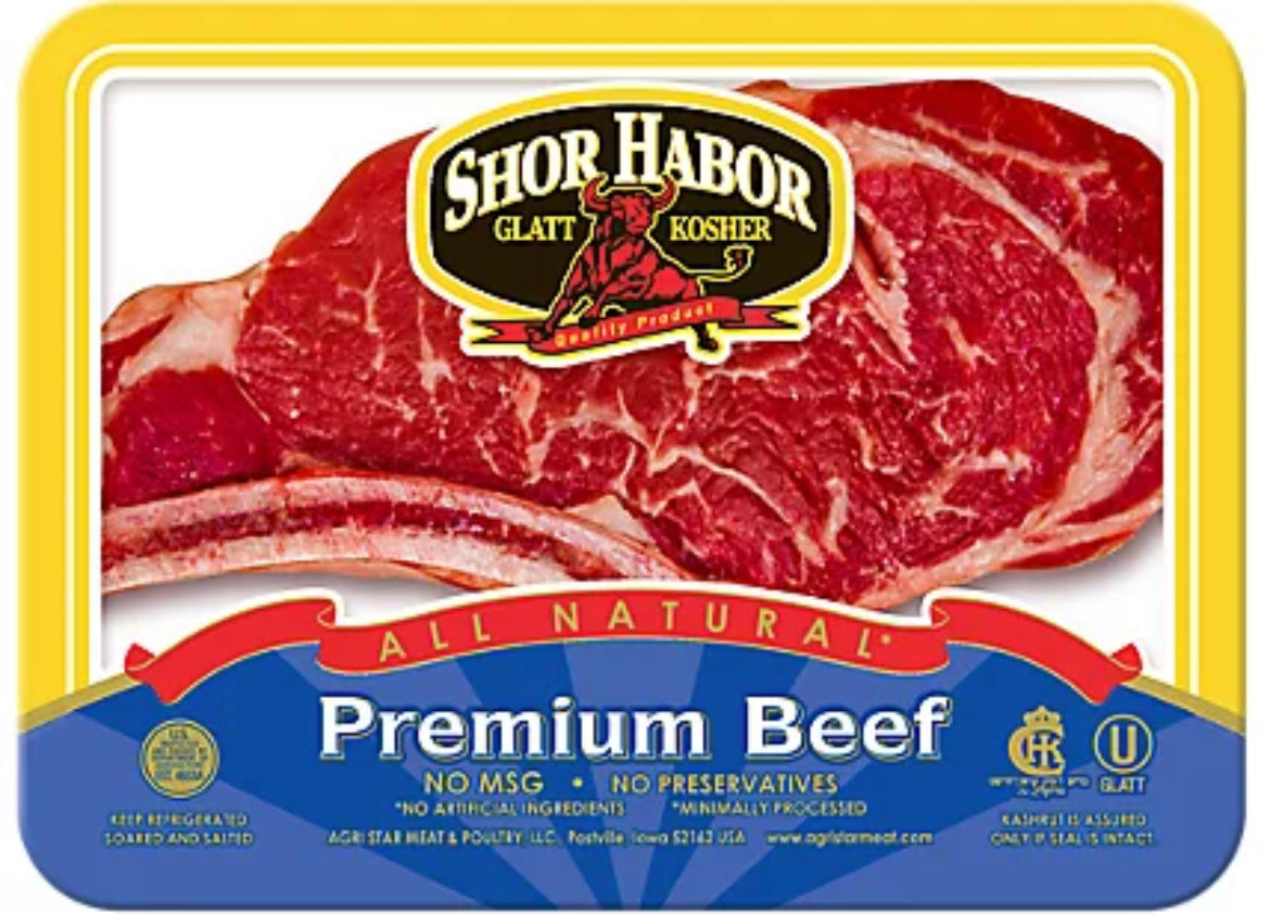 Co-op Shor habor. Bone in ribeye steak 1” $26.85/lb Price adjusted at fulfillment. Approx 1lbs per tray 12 trays