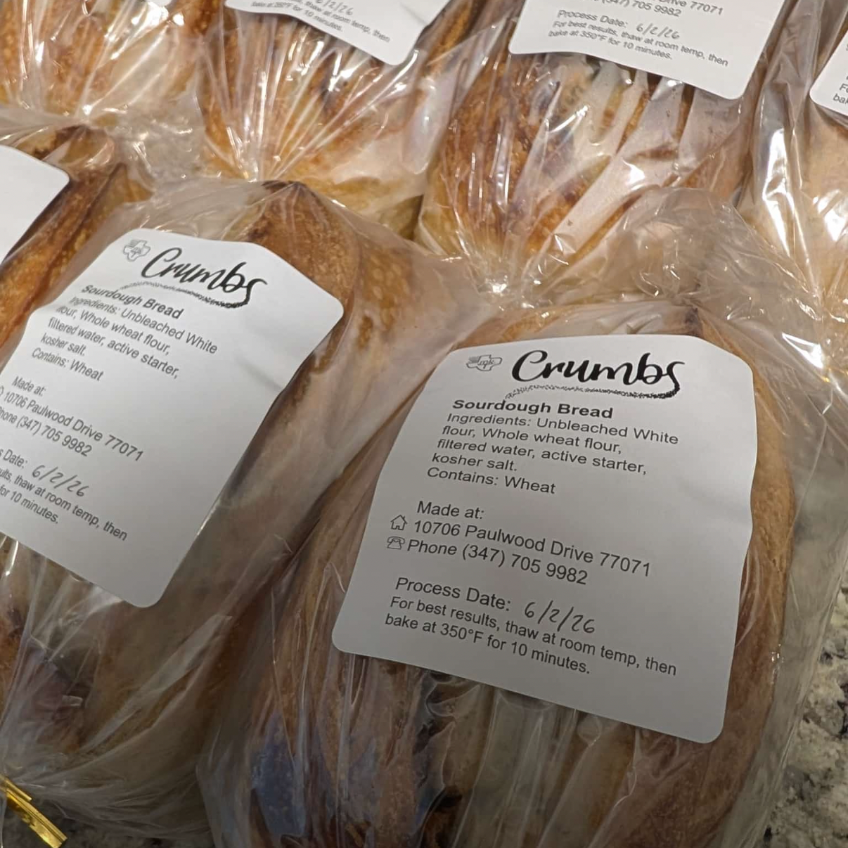 Crumbs sourdough FROZEN plain loaf
