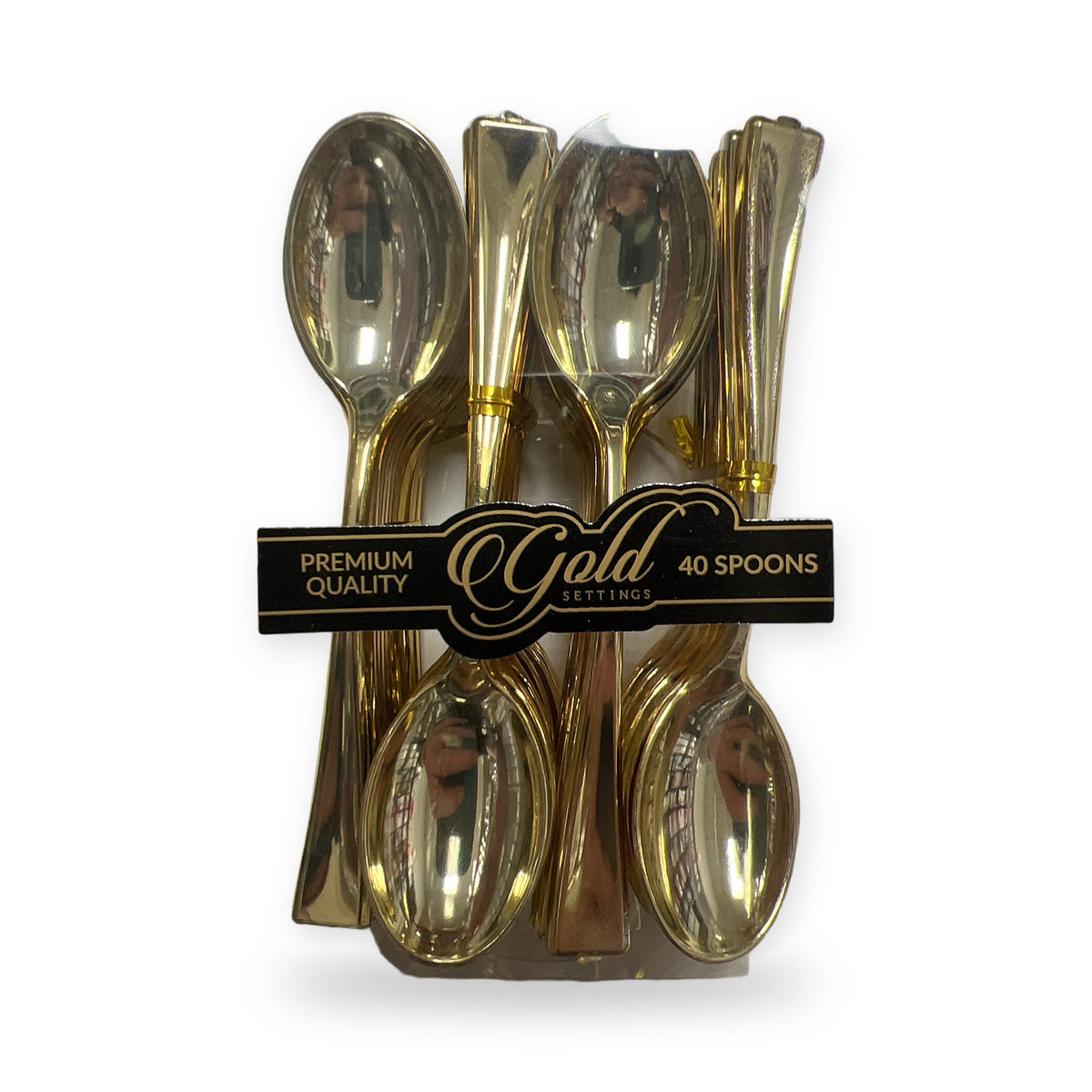 Blue sky #2364 gold settings 40 gold dessert spoons small