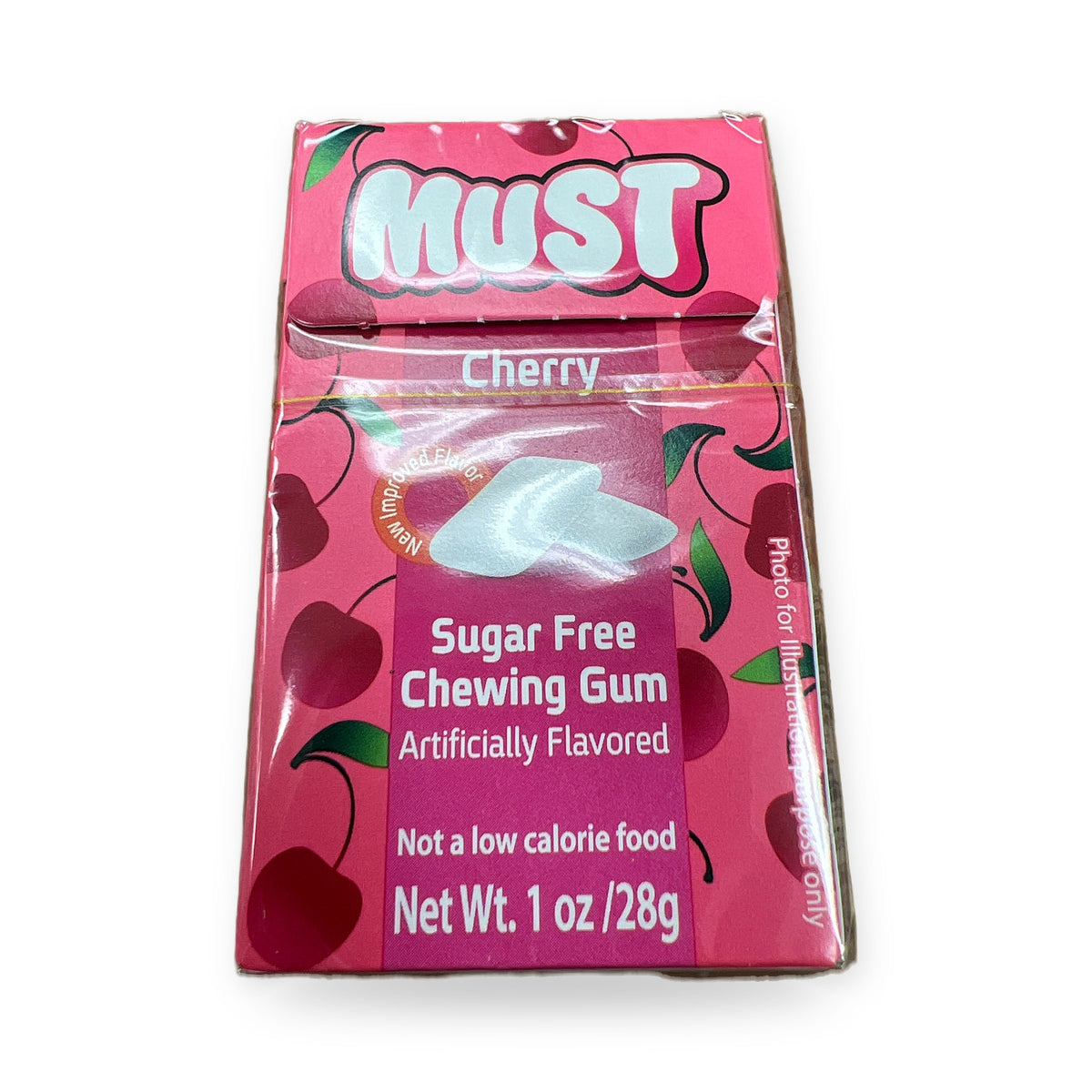 Elite must gum box. Cherry. Sugar free