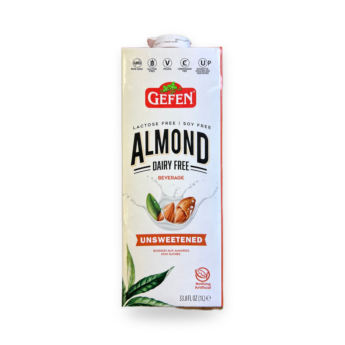 Gefen unsweetened almond milk dairy free P