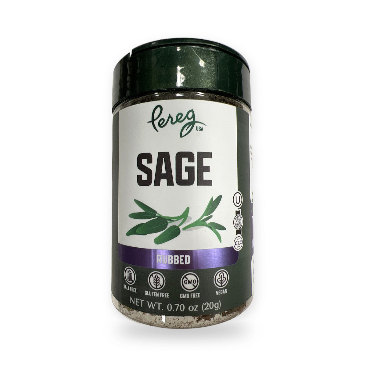 Pereg sage. Rubbed