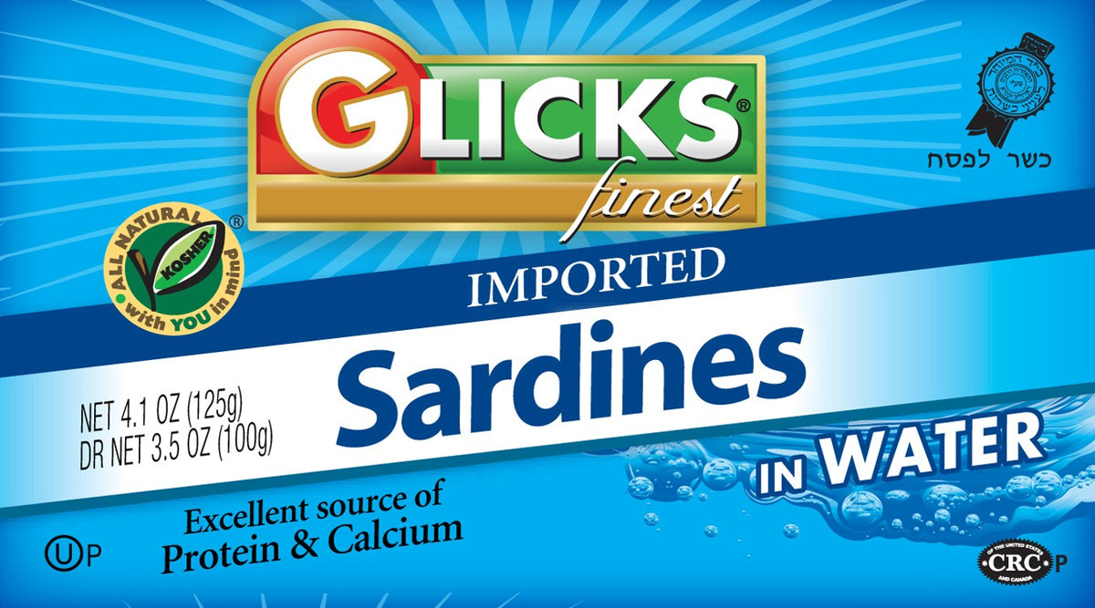 Glicks Sardines in Water 4.375 oz