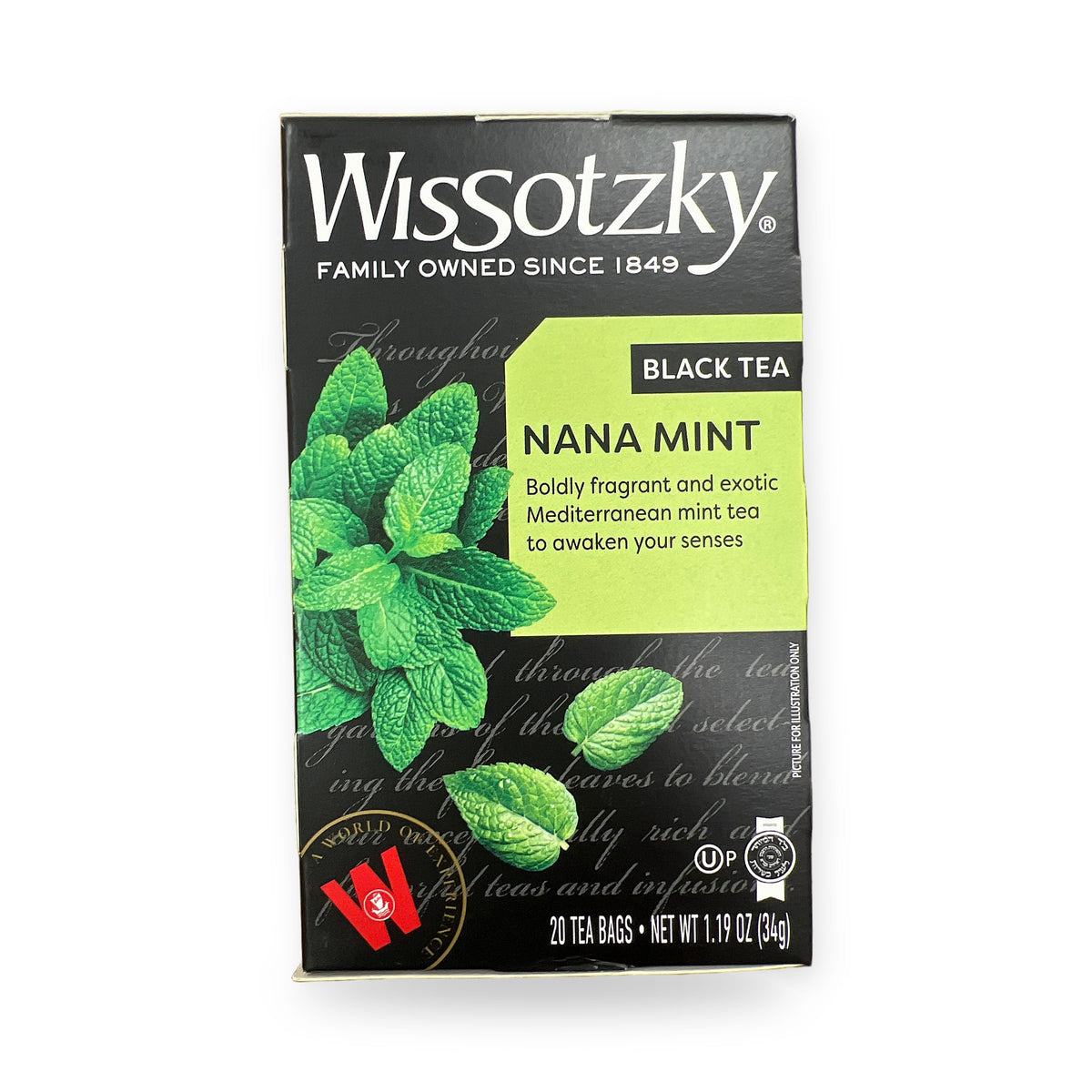 Wissotzky black tea nana mint