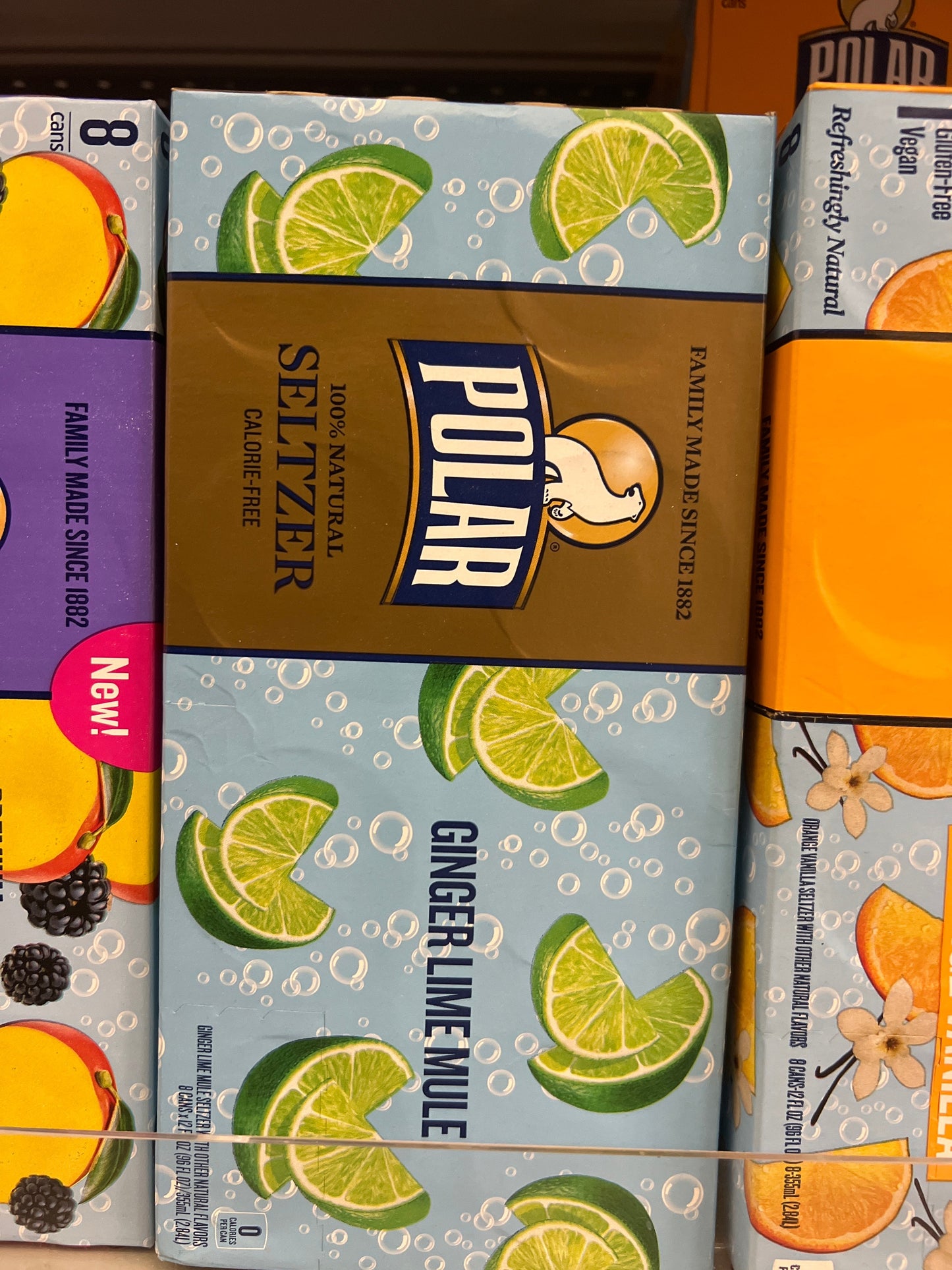 Polar ginger lime mule seltzer 8 pack cans