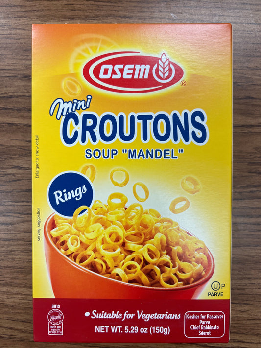 KFP osem mini croutons soup Mandel rings