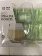 Blue sky #2937 12oz deco stemless goblets 6ct clear cups