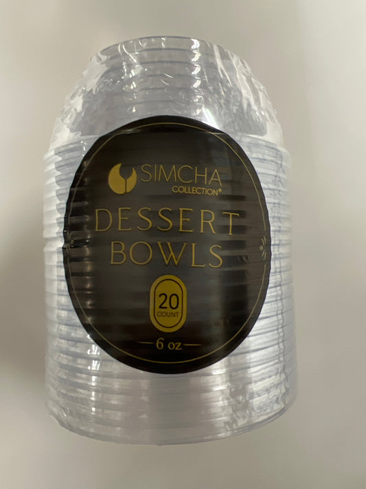 Simcha collection #328 dessert bowls 6oz 20ct clear