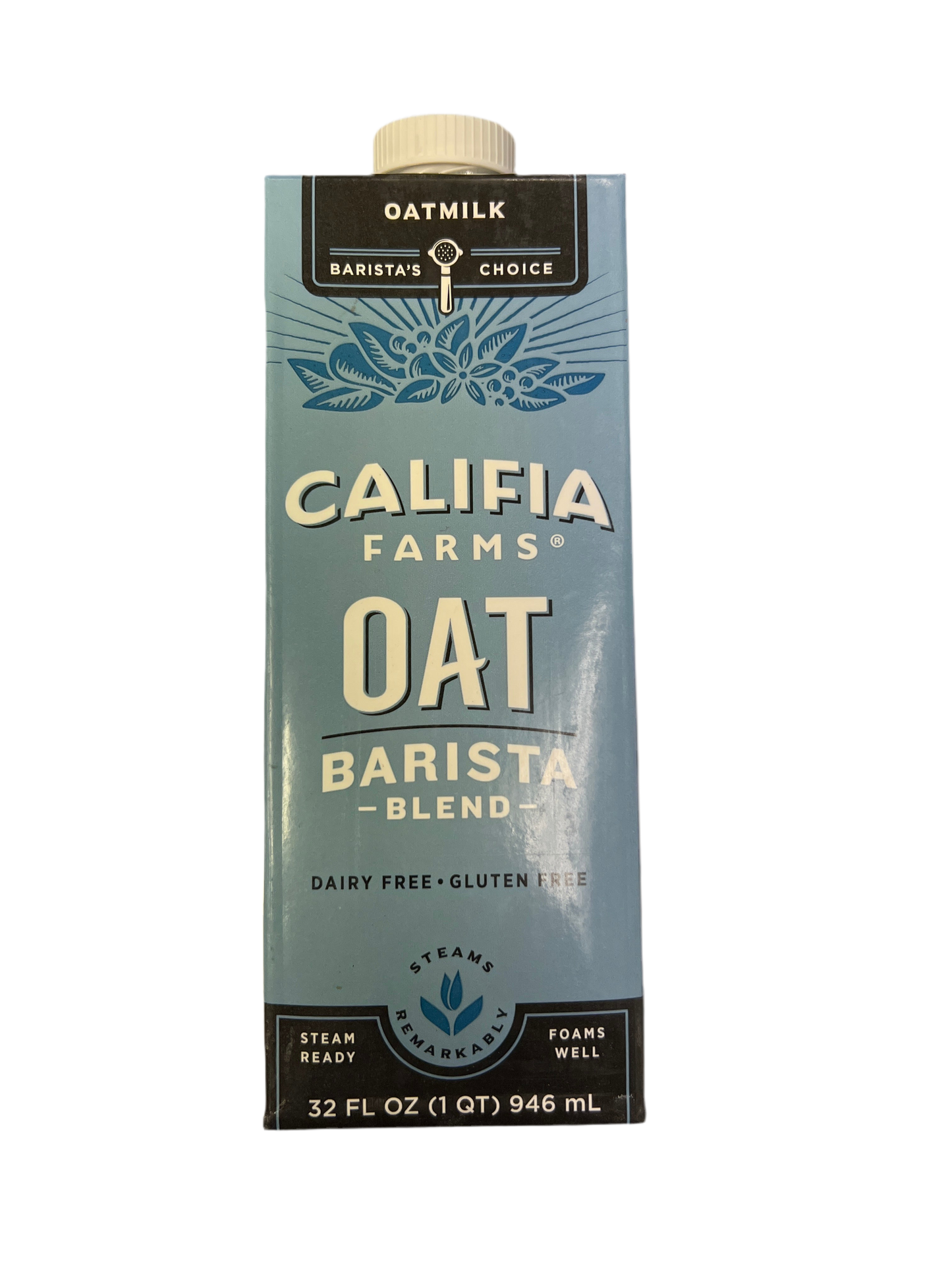 Baristas choice. Califia farms oat milk. Baristas blend. Dairy free. Gluten free