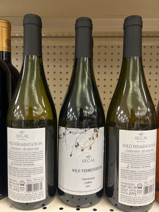 Segal's Chardonnay Wild Fermentation Galilee 2019 NOT Mevushal