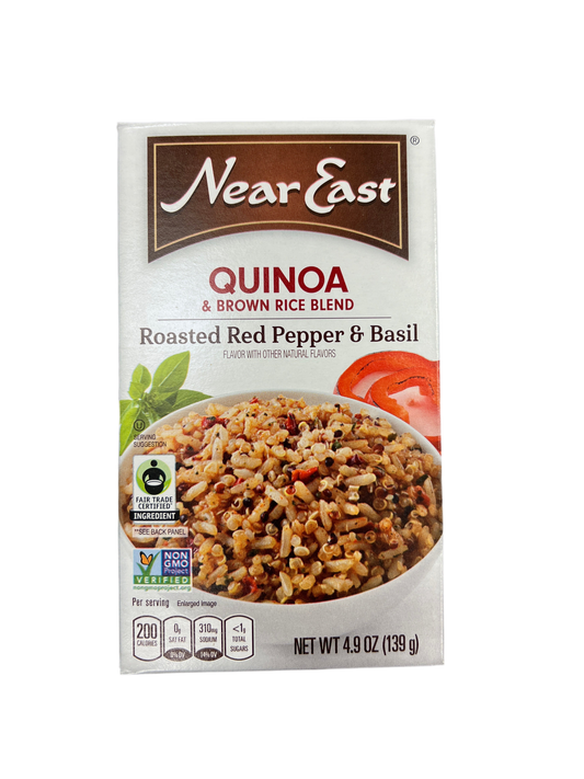 Near east. Quinoa and brown rice blend. Roasted red pepper and basil
