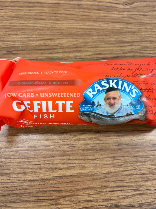 Raskins unsweetened  no sugar no oil no pepper gefilte fish KFP