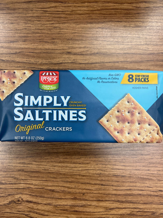 Paskesz simply saltines. Original crackers