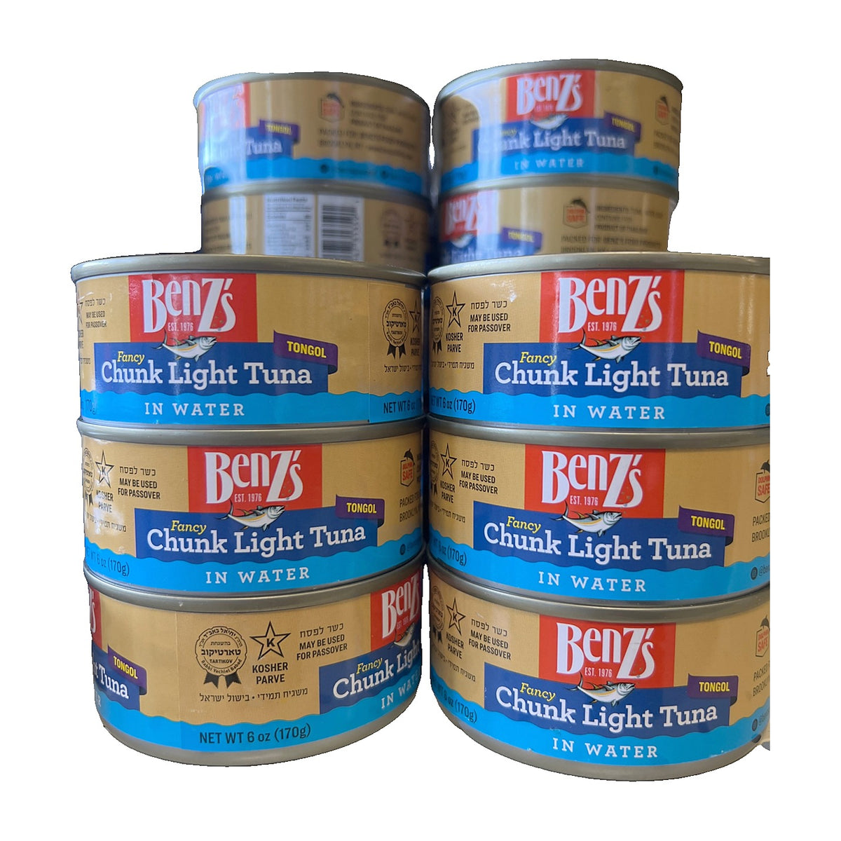 Benzs fancy chunk light tuna in water Tongol טונה במים