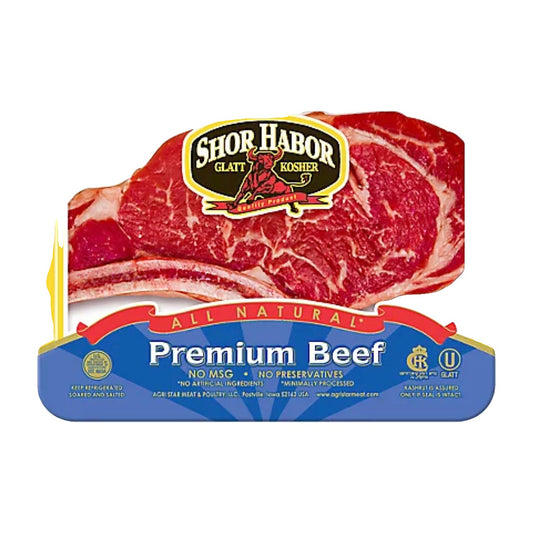 Shor habor. Bone in ribeye steak 1” $28.59/lb Price adjusted at fulfillment. Approx 1lbs per tray