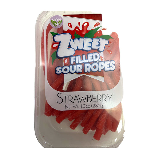 Zweet filled sour ropes strawberry