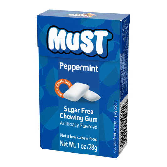 Elite must gum box. Peppermint. Sugar free
