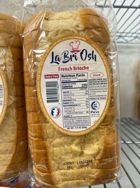 La bri osh French brioche sliced bread mezonos